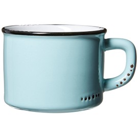 Abbott Collection Enamel Look Stoneware Cappuccino Cup, Green