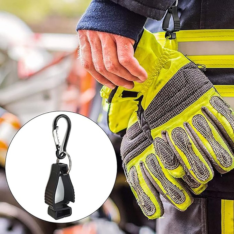LUYING Glove Holder, One Side Carabiner Type, Glove Clip, Glove