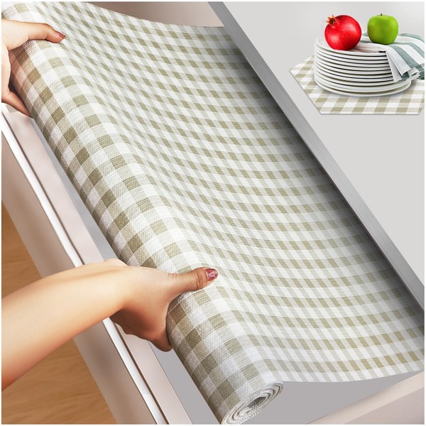 Beautysaid Shelf and Drawer Liner for Ktichen Cabinet, Non Adhesive