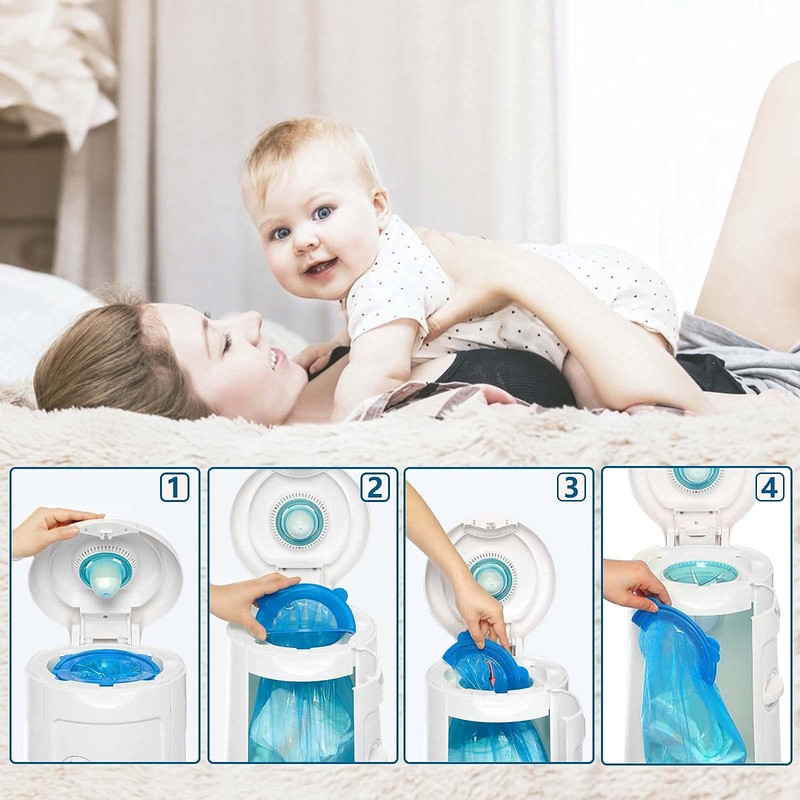 Diaper Pail Refill Bags 34 Bags 1088 Counts Compatible with