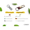 Cerbery® Elegant Leather Keyring with Rings and Gift Box |