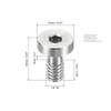 PATIKIL 6.35mm-20 Screw 16mm Length Camera Quick Release Screw Tripod