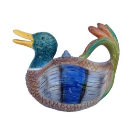 Blue Sky Ceramic Mallard Duck Teapot
