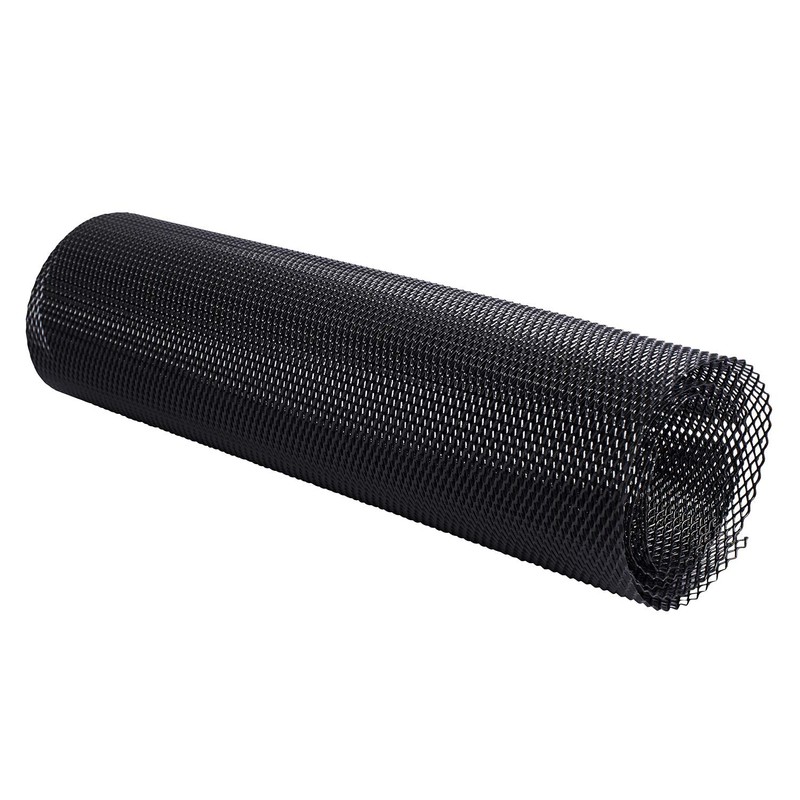 AggAuto Universal 40"x13" Car Grill Mesh - 100x33cm Aluminum Alloy