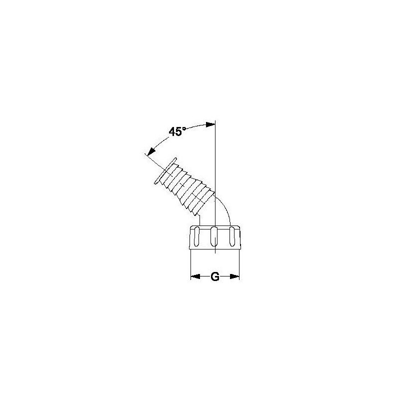 Haas 2912 Hose Connection, Articulating Connection, White