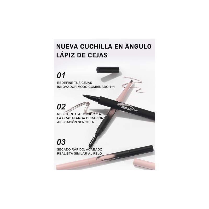 Erinde Kit de Lápices de Cejas, Resistente al Agua y