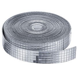 SATINIOR 10000 Pcs Disco Ball Mirror Tiles Self Adhesive for Crafts 5 x 5 mm Small Disco Tape Ball Stickers Square Mosaic Tiles Mirror Pieces for DIY Craft Party Decor