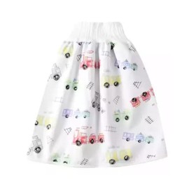 Catwald- Calzon Entrenador Falda de pañal para niño y niña Impermeable, es un Pantalon de Entrenamiento en algodón Ideal para el baño, para Bebes Desde el Nacimiento. (Trenes, L)