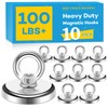 Magnetic Hooks, 100 LB（45KG） Heavy Duty Magnetic Hooks with Countersunk