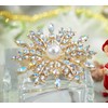 Gyn&Joy Crystal Winter Snowflake Brooch pins for Women, crystal, crystal
