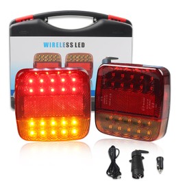 DYNVEX Magnetic Wireless Trailer Lights, [EU Plug] Rechargeable LED Trailer Light for Towing Truck, [4 Excellent Lighting Modes] IP67 Waterproof Tail Tow Lights for European RV, Camper, Boat, Caravan