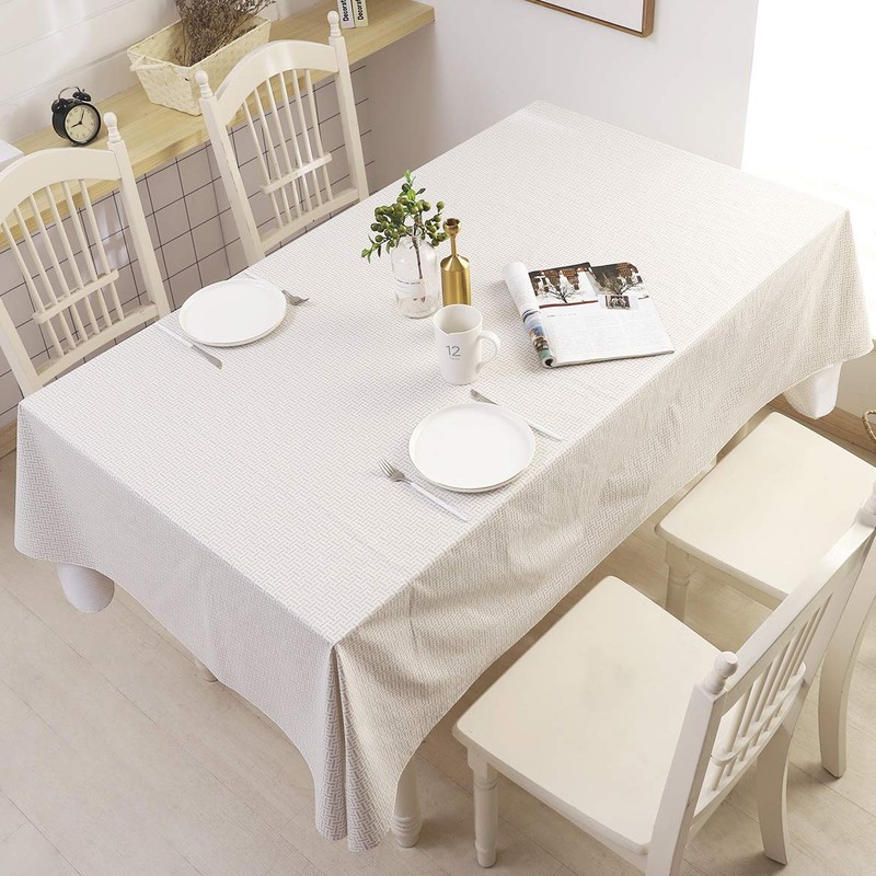 Pioggia Vinyl Tablecloth with Flannel Backed Waterproof Oil-Proof PVC Table