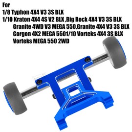 hopsupRC RC Wheelie Bar Upgrades Part for 1/8 Typhon 3S BLX,1/10 Kraton Granite Gorgon Vorteks 3S BLX Mega 550, Aluminium Stand Up Hops Up,Navy Blue