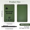 OSDUE Waterproof Paper Pocket Notebook 5 Pack (with a pen),