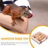 UKCOCO Hamster Wooden Maze Tunnel, Hideout Maze House Labyrinth Puzzle