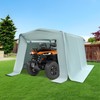KOLHGNSE Motorcycle Storage Shed Outdoor, Waterproof Carport with Roll-Up Door