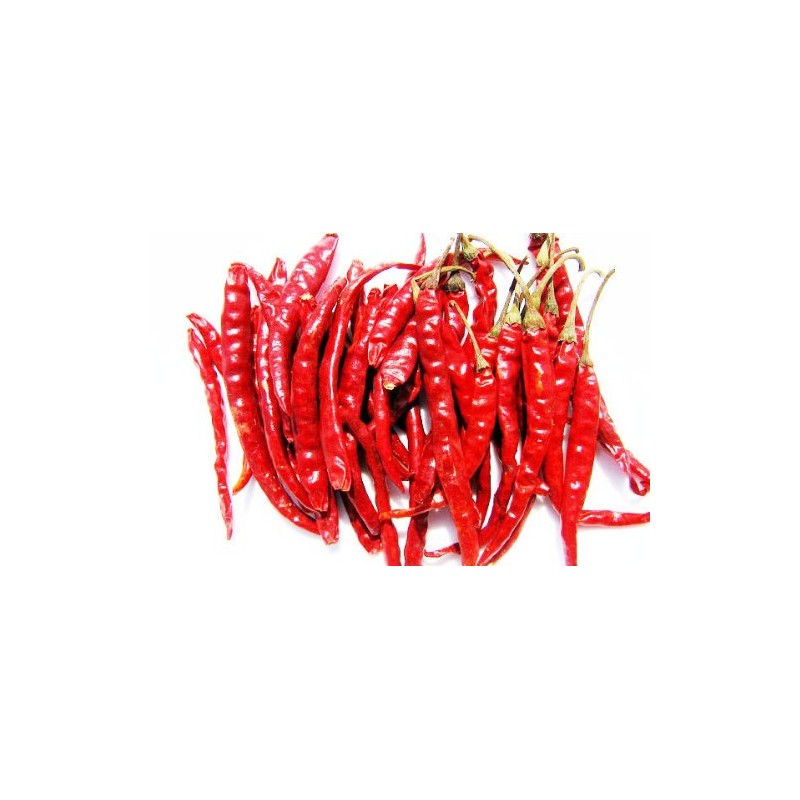 Thai Whole Dried Chile Peppers Very Hot 100g. (Seed Jinda)