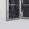 Frametigo Silver Plated Flat Edge Double Photo Frame - Fits