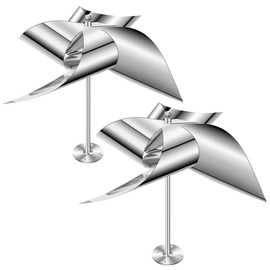 2 Pack Reflective Pinwheel Bird Scare Devices,Bird Deterrents for Outside,Stainless Steel Rotate Pinwheels for Yard Garden,Pigeon Deterrent Scare Birds Away for Roof,Vegetable Garden,Windows,Poolside