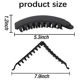 Lonwiner Pack of 4 large banana hair clips, banana clip, thick hair accessories, banana clip, hair thin hair, banana clip, 4 colours