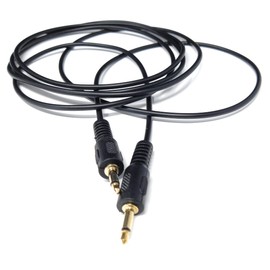 DRUT 2m Mono 3.5mm to 3.5mm Mono Jack Plug Male to Male Cable Lead, Gold Connectors 6.5ft