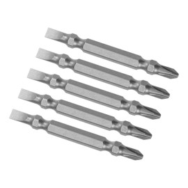 Kozelo 5pcs Double Ended Bits - [2.5 Inch x H1/4 x PH2/SL5] Magnetic Phillips & Slotted Screwdriver for Pneumatic or Power Tool Use, S2 Steel