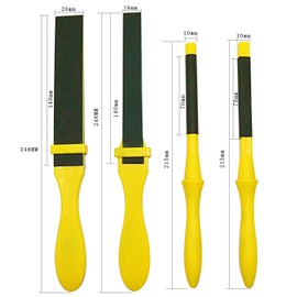 Yasumai 4 Detail Sanding Paper Stick Sandpaper Flat Files with 8 Pre-Cut Abrasive Strips and Storage Case for Sanding Tight, Small Areas on Wood, Metal, Plastics, Automotive Body and Models