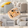 YUBAMIN Bamboo Sofa Arm Tray, Anti-Dropping Couch Arm Tray, Foldable
