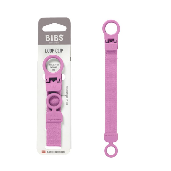 BIBS Loop Pacifier Clip - Sleek, Secure One-Handed Operation, Fits