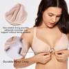 Delimira Women's Front-Fastening Full-Cup Plunge Racerback Bra with Underwiring and