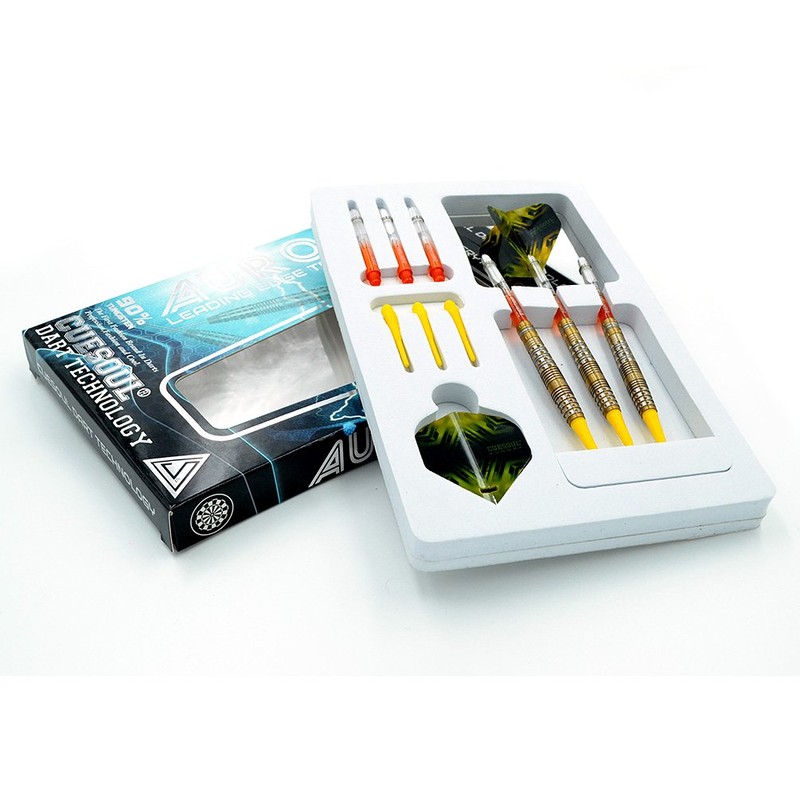 CUESOUL AURORA SERIES 18g Soft Tip Tungsten Dart Set, Titanium