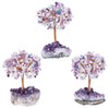 dssmboom Tumbled Amethyst/Rose Quartz/Aquamarine Stones Tree of Life on Amethyst