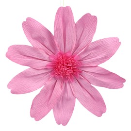 MIJOMA XL 3D Paper Flower, Paper Blossom, Crepe Paper Flower for Hanging, Diameter 30 cm, Party Decoration for Birthday, Bachelorette, Wedding, Baby Shower, Bridal Shower, Party Decoration (Pink)