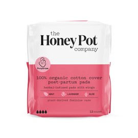 The Honey Pot - almohadillas para orejas femeninas con alas, hierbas naturales, Rosado pálido, 12 unidades