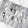 Blanc Noir |Silver White Gel Nail - Stiletto / 블랑
