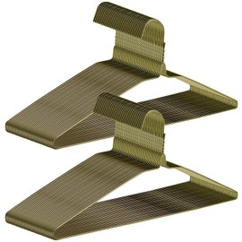 150 Pack Wire Hangers 16 Inch Wire Metal Clothes Hangers Bulk Thin Space Saving Suit Holder for Coats, Shirts, Suits, Pants, Skirts (Gold)