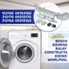 Hinge for washing machine door with the original code 153150