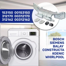 Hinge for washing machine door with the original code 153150 00153150 312170 00312170 312162 00312162 door hinge for Bosch for Siemens for Balay for Constructa - warranty 10 years - MONTERAL