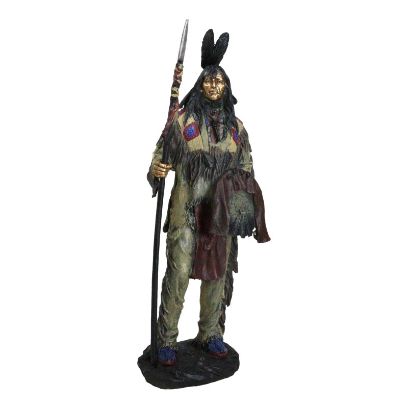 Koitsenko Indian Tribal Hunter Warrior Chief Holding Spear And Shield