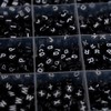 WangLaap 1450Pcs Acrylic 4x7mm Round Letter Beads Kits Alphabet A-Z