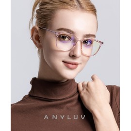 ANYLUV Blue Light Glasses for Woman Men, Womens Blue Light Blocking Glasses Computer Glasses Anti Eyestrain & UV400