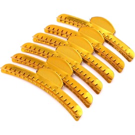 Pinza para El Cabello, 12 Pzas Mariposa Metal Finger Wave Clips Pinzas, Punta de Aluminio, Cabello Ondulado, Inspiraciones de Peinado Vintage para La Mujer Clásica, Dorado, Pequeño, Femenino