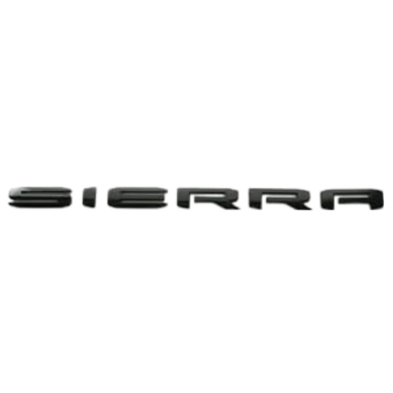 1-PC Sierra Badge Emblem in Glossy Black Finish for GMC