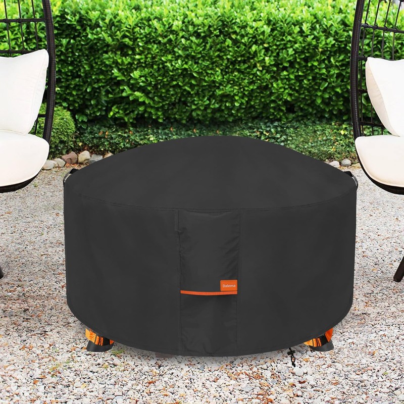 Fire Pit Cover,Outdoor Heavy Duty 600D 100% Waterproof Fire Pit