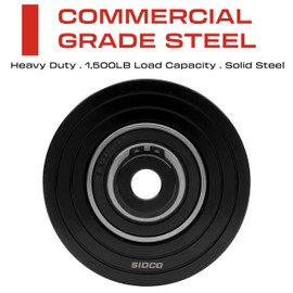 Sidco Supply 3.5 Inch V-Groove Wheel - Solid Steel - Sliding Gate Wheel – Heavy Duty –Track Wheel - Metal Gate Wheel - Inverted V Shape Wheel for Slide Gates with Bolt V Groove