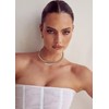WOWORAMA Silver Chunky Cuff Choker Necklace for Women Teardrop Collar