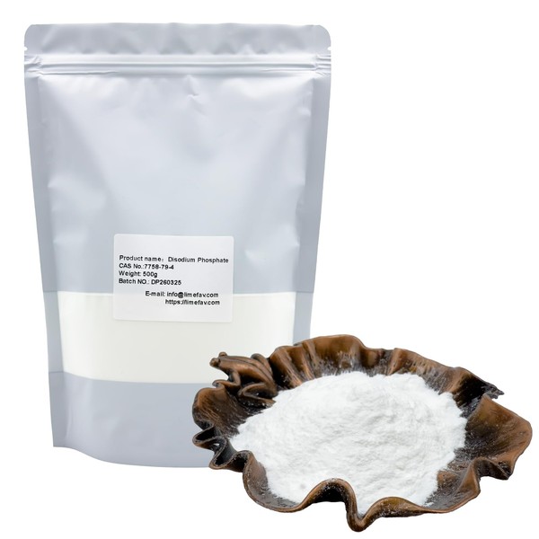 LimeFav Food Grade Disodium Phosphate, CAS NO:7558-79-4;10028-24-7;10039-32-4(500g/1.1pound)