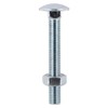 TIMCO BZP Carriage Bolt and Hex Nut - M12 x 50 - Zinc - Pack of 2