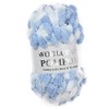 Woolcraft/Jarol POM POM Knitting Yarn/Wool - 200g (Blue/White - 05)