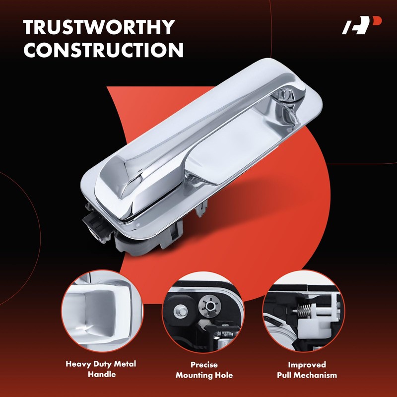 A-Premium Rear Left Driver Side Upgraded Metal Exterior Door Handle